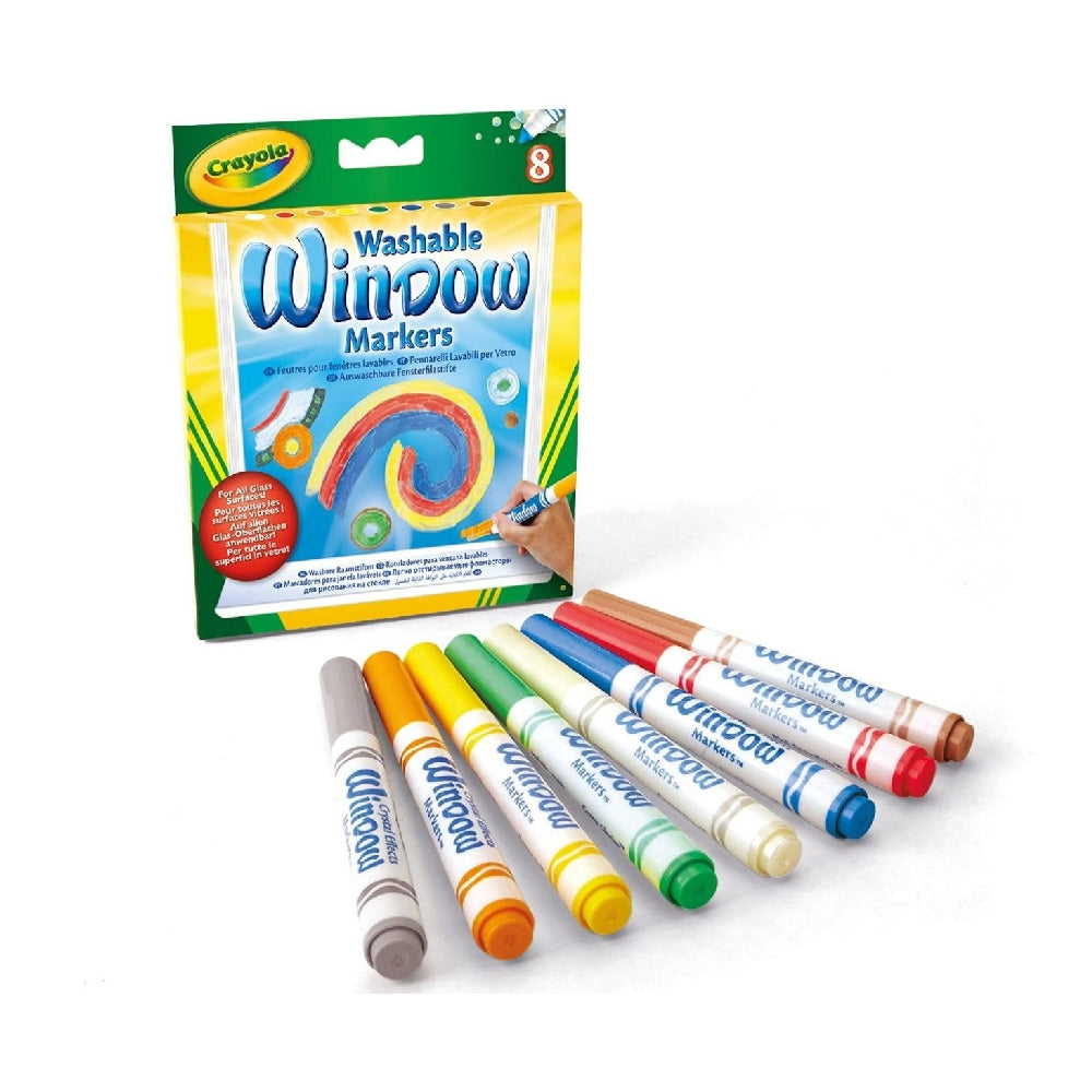 CRAYOLA LLC Crayola Washable Window Markers Unisex, 3+ Years, Pack of 8