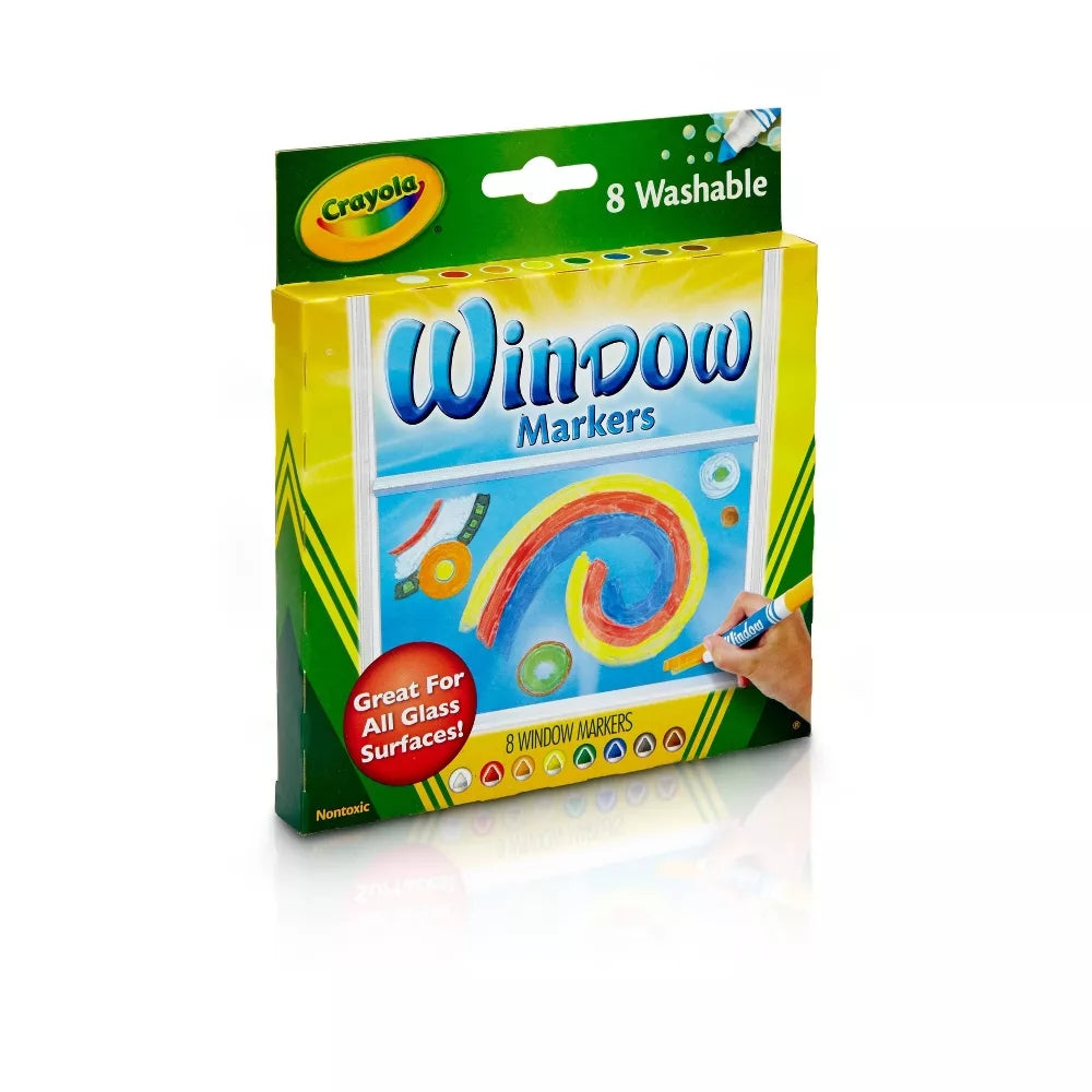 CRAYOLA LLC Crayola Washable Window Markers Unisex, 3+ Years, Pack of 8 - Image 2