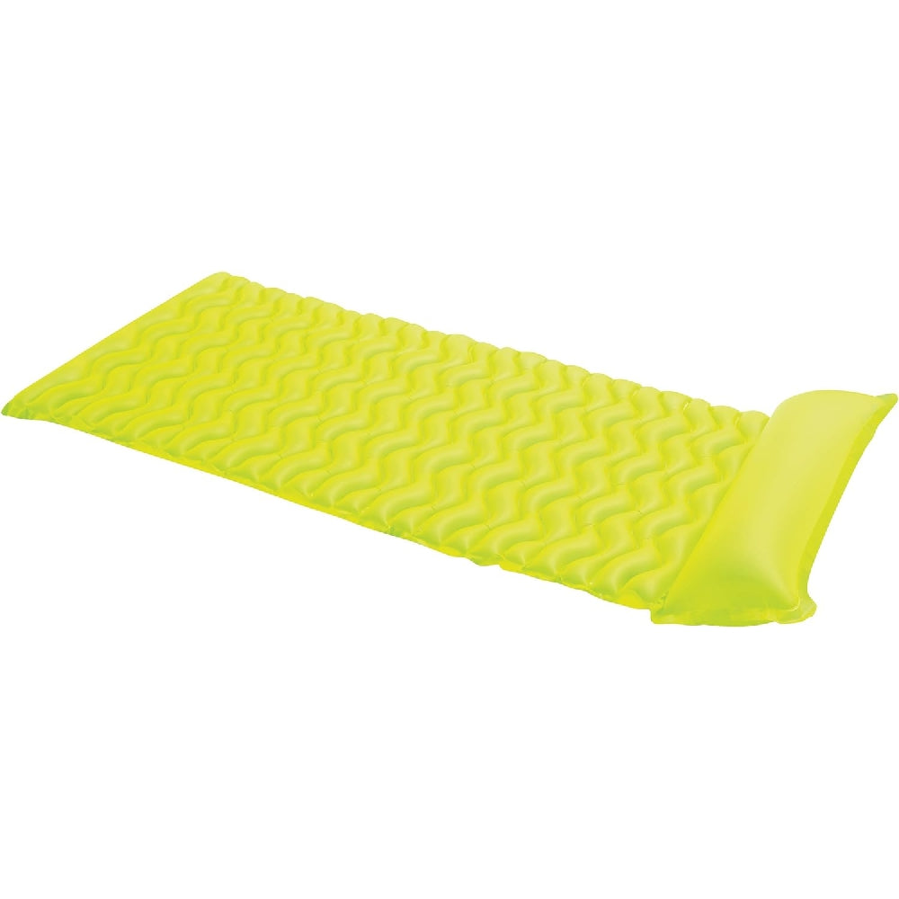 INTEX Tote-N-Float Wave Mats (3-Pack) – Assorted Brightly Colored Inflatable Pool Mattresses with Pillows - Image 2