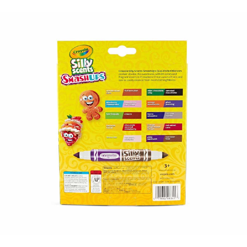 CRAYOLA LLC Crayola Silly Scents Smash Ups – 10 Dual-Ended Washable Markers with Sweet Scents - Image 4