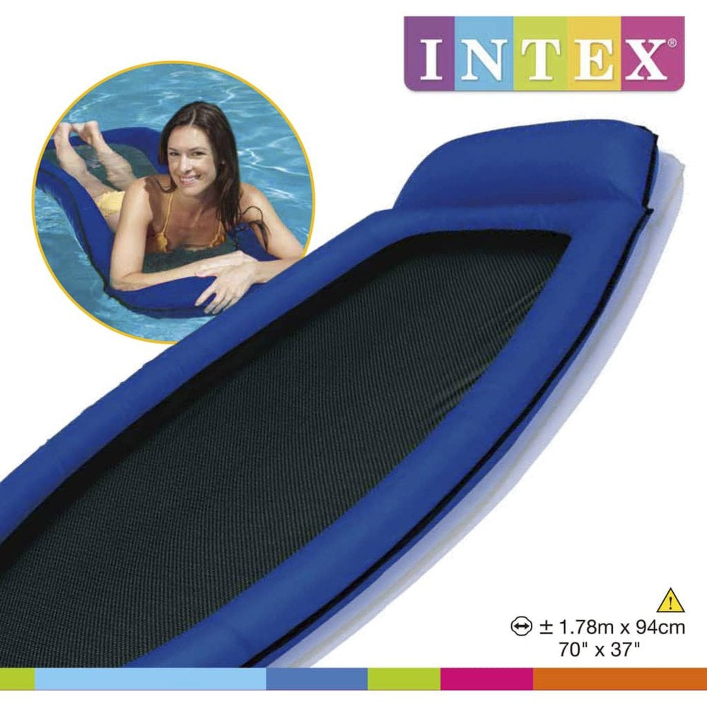 INTEX Mesh Inflatable Pool Lounge – Comfortable Cooling Fabric Seat and Contoured Backrest for Water Relaxation - Image 4