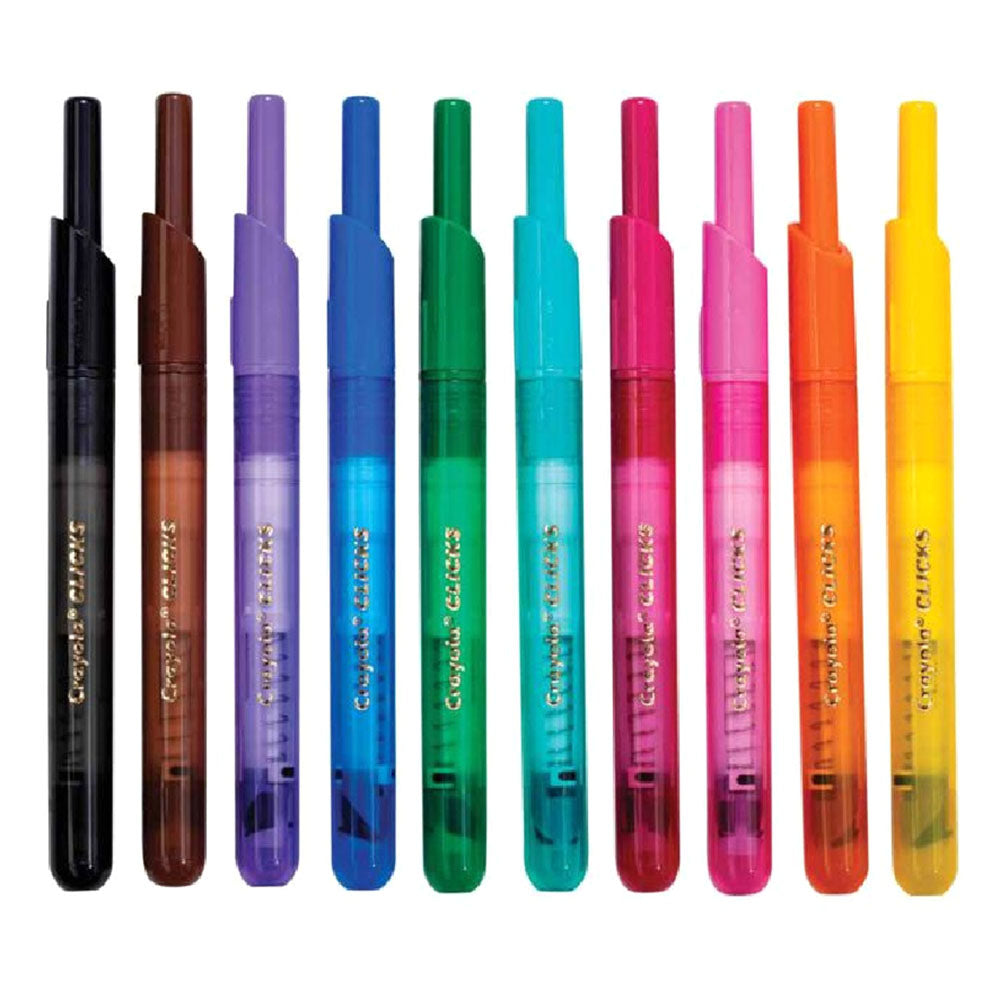 CRAYOLA LLC Crayola Clicks Washable Markers – 10 Count Retractable, No Cap Needed