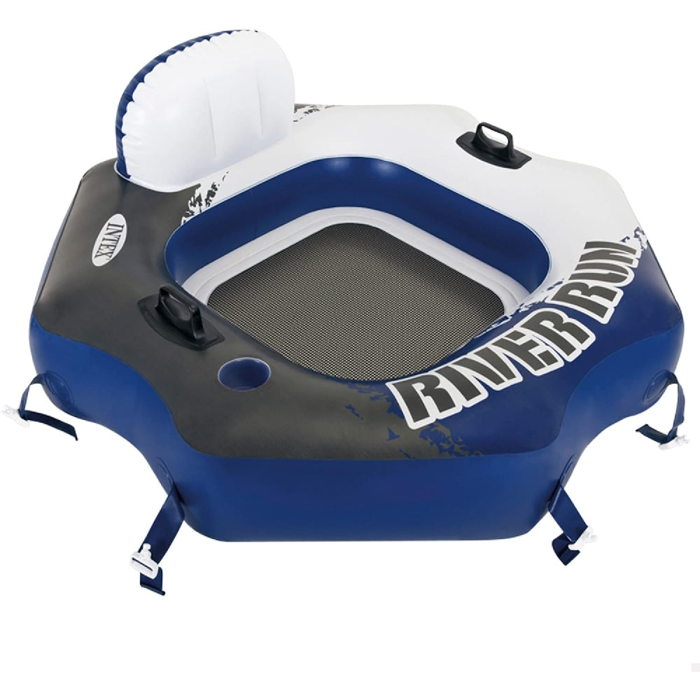 INTEX River Run Connect Inflatable Lounge – Linkable Water Tube with Built-in Cooler & Backrest - Image 2