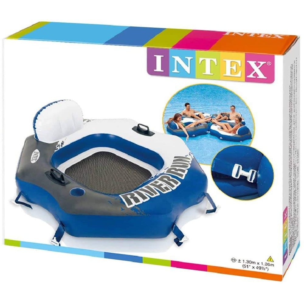INTEX River Run Connect Inflatable Lounge – Linkable Water Tube with Built-in Cooler & Backrest - Image 6