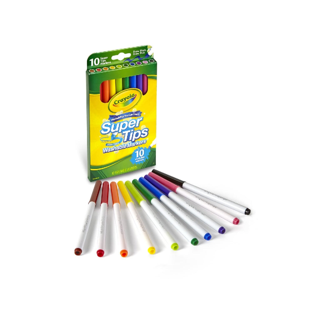 CRAYOLA LLC Crayola Super Tips Washable Markers Unisex, 3+ Years, Pack of 10