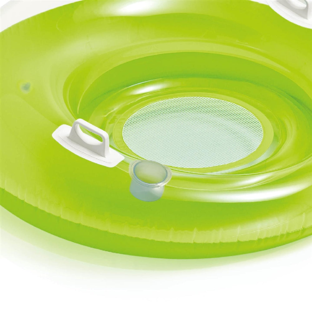 INTEX Sit 'N Float Inflatable Lounge – Transparent Chair-Style Swim Float with Cup Holders and Backrest - Image 7