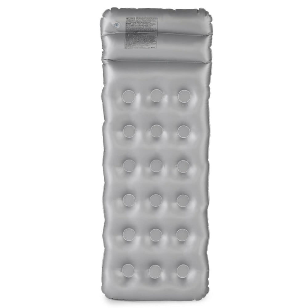 INTEX 18-Pocket Suntanner Inflatable Mat – Clear Top Floating Mattress with Coil-Beam Comfort Support (13+) - Image 3