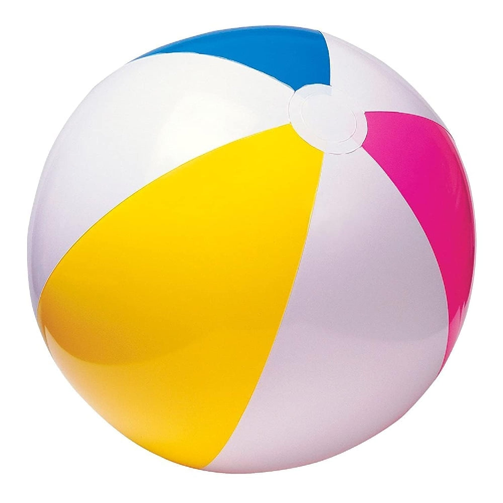 INTEX 24in Large Glossy Beach Ball – Heavy-Duty Inflatable Play Ball for Outdoor Summer Fun