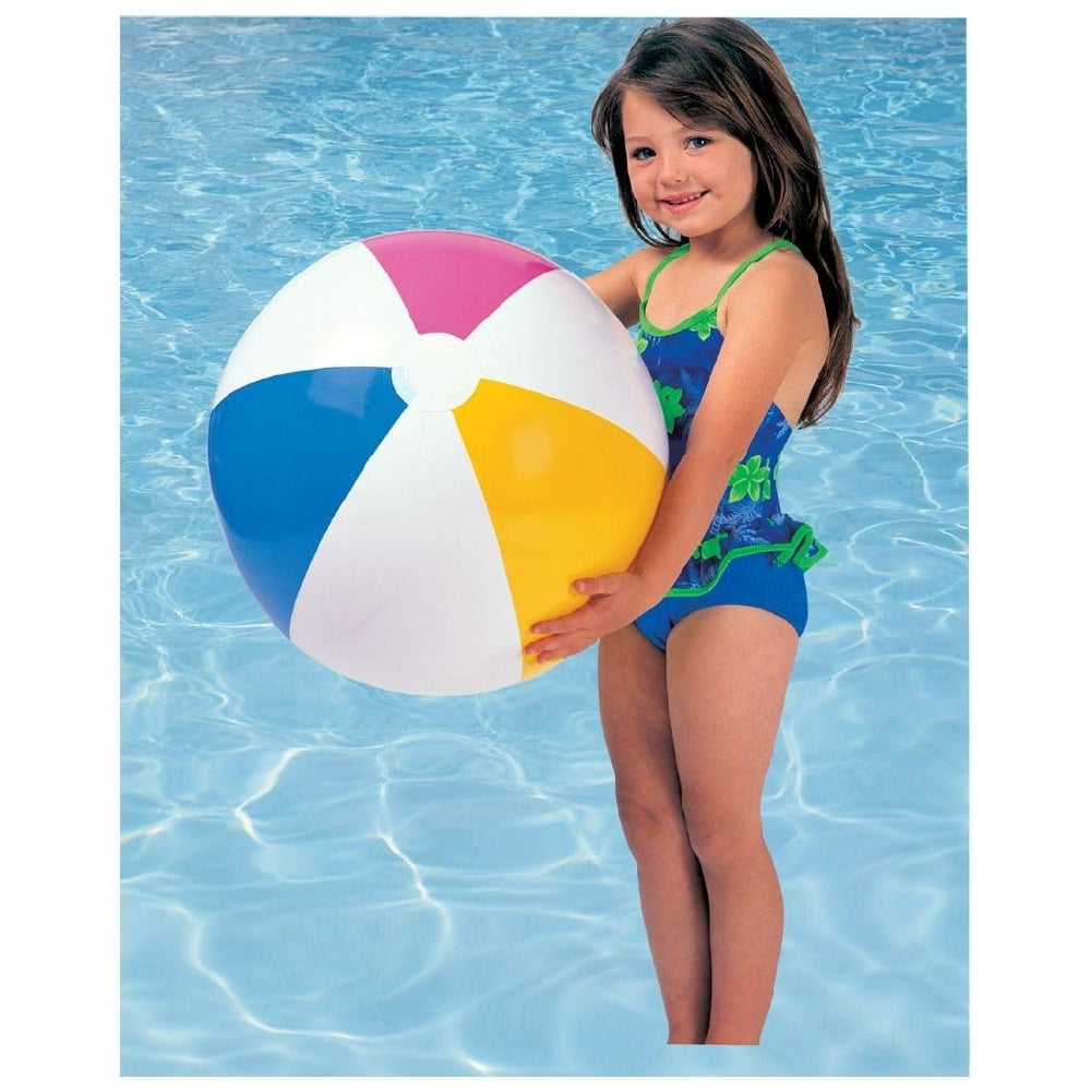 INTEX 24in Large Glossy Beach Ball – Heavy-Duty Inflatable Play Ball for Outdoor Summer Fun - Image 3