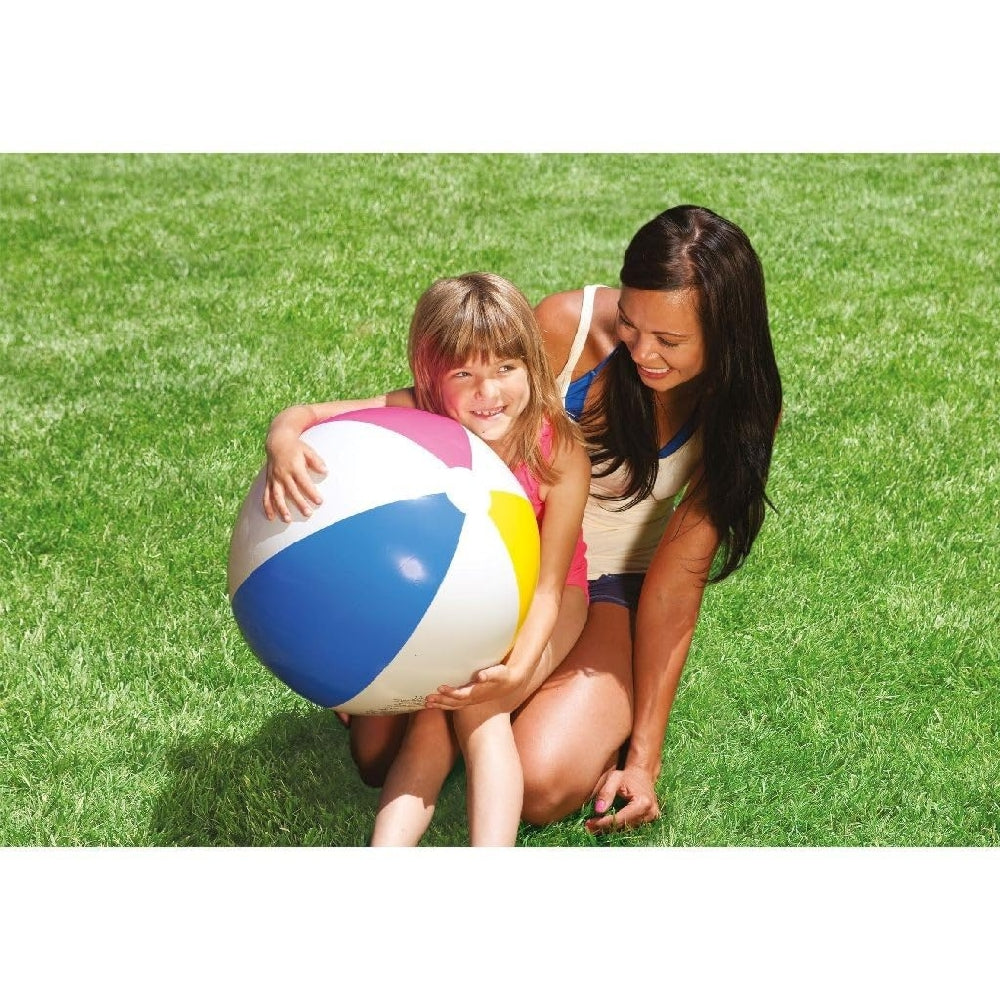 INTEX 24in Large Glossy Beach Ball – Heavy-Duty Inflatable Play Ball for Outdoor Summer Fun - Image 4