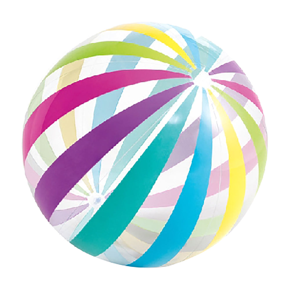 INTEX Jumbo Inflatable Beach Ball – Oversized Classic Multi-Color Outdoor Play Ball for Games