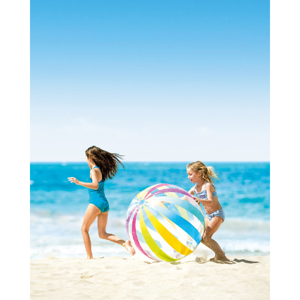 INTEX Jumbo Inflatable Beach Ball – Oversized Classic Multi-Color Outdoor Play Ball for Games - Image 3