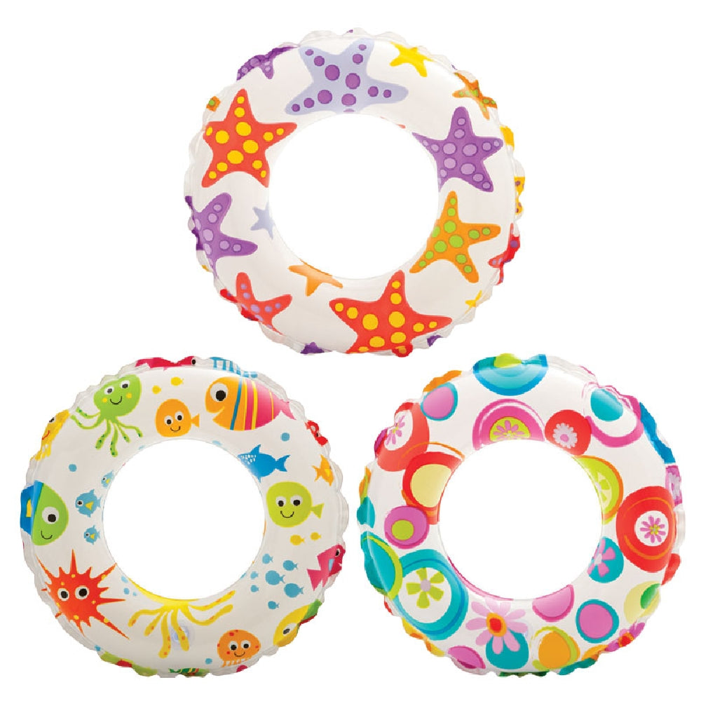 INTEX Lively Print Swim Ring – Bold Patterned Inflatable Pool Tube for Supervised Backyard Swimming - Image 3