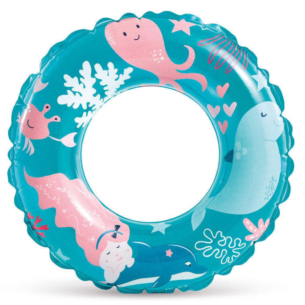INTEX Transparent Swim Ring Float – Clear Inflatable Pool Tube with High-Contrast Geometric Designs - Image 4