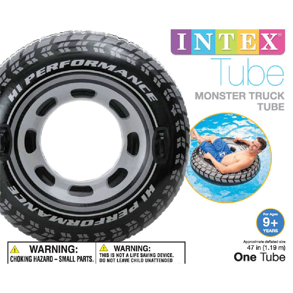 INTEX Radial Tire Inflatable Tube – Heavy-Duty Rubber-Look Swim Ring for Rugged Water Play - Image 3