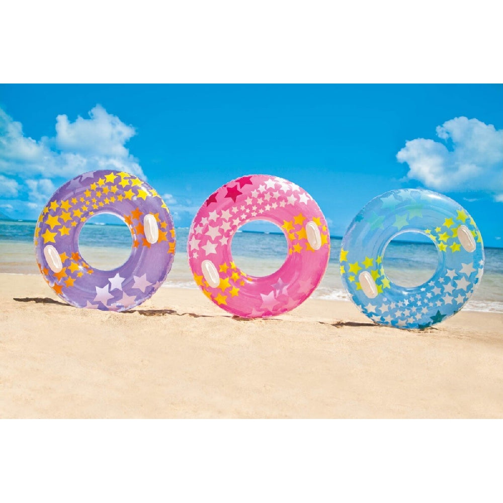 INTEX Wavy Dreams Inflatable Swim Tube – Vibrant Abstract Design Pool Ring with Durable Seams - Image 2