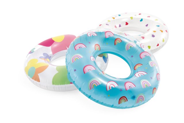 INTEX Whimsical Magic Inflatable Tubes – Fantasy-Themed Pool Rings with Glitter & Vibrant Prints