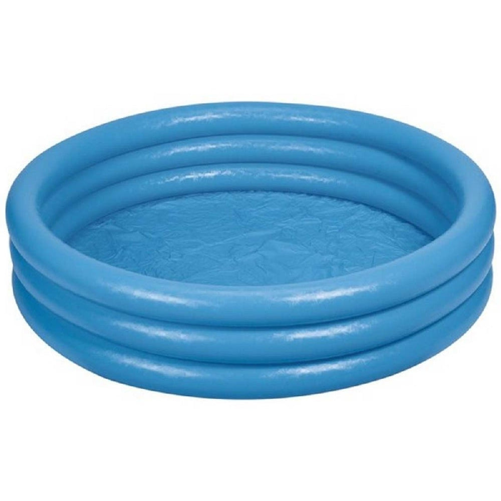 INTEX 3-Ring Crystal Wading Pool – Classic Tri-Color Inflatable Backyard Pool for Kids - Image 2
