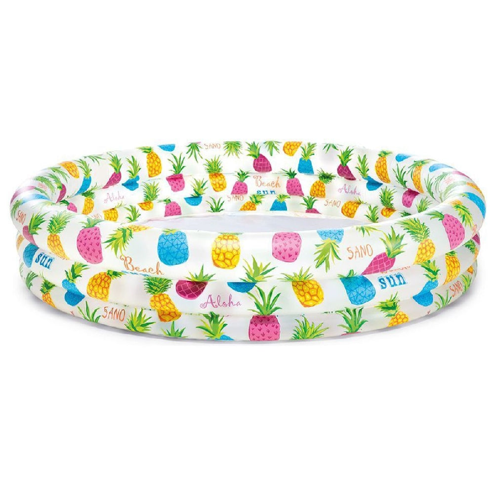 INTEX Pineapple Splash Inflatable Pool – Realistic Fruit Shape Toddler Wading Pool with Padded Floor