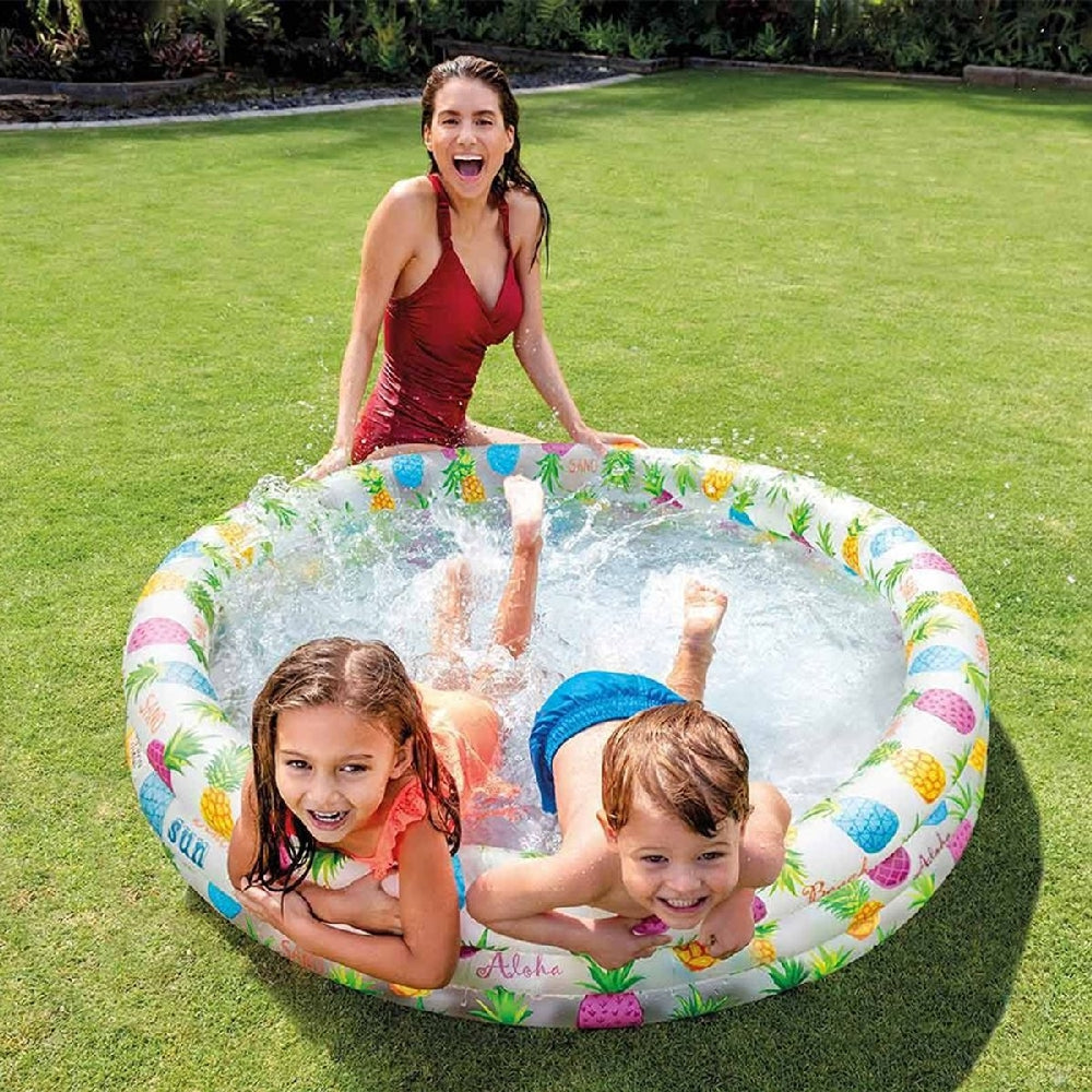 INTEX Pineapple Splash Inflatable Pool – Realistic Fruit Shape Toddler Wading Pool with Padded Floor - Image 3