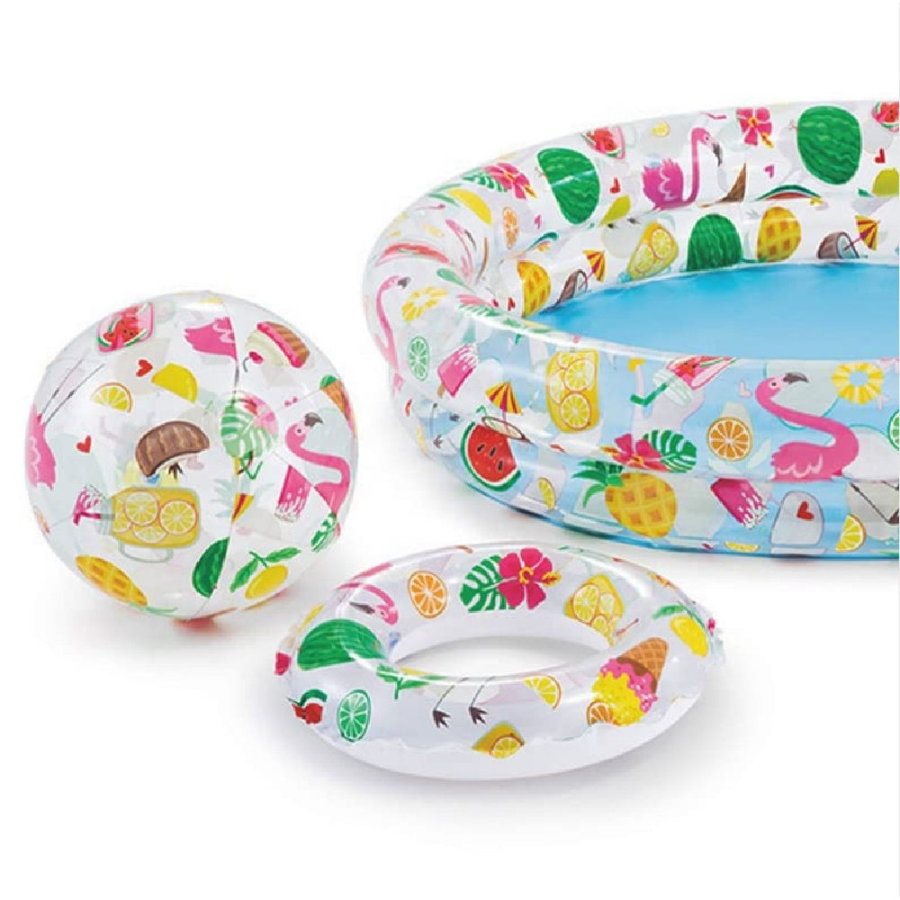INTEX Just So Fruity Inflatable Pool Set (Pack of 3) – Assorted Vibrant Fruit Graphic Wading Pools for Kids - Image 2