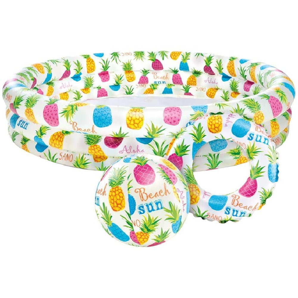 INTEX Pineapple Splash Pool Set (3-Pack) – Fun Inflatable Fruit Pools for Parties and Backyard Play