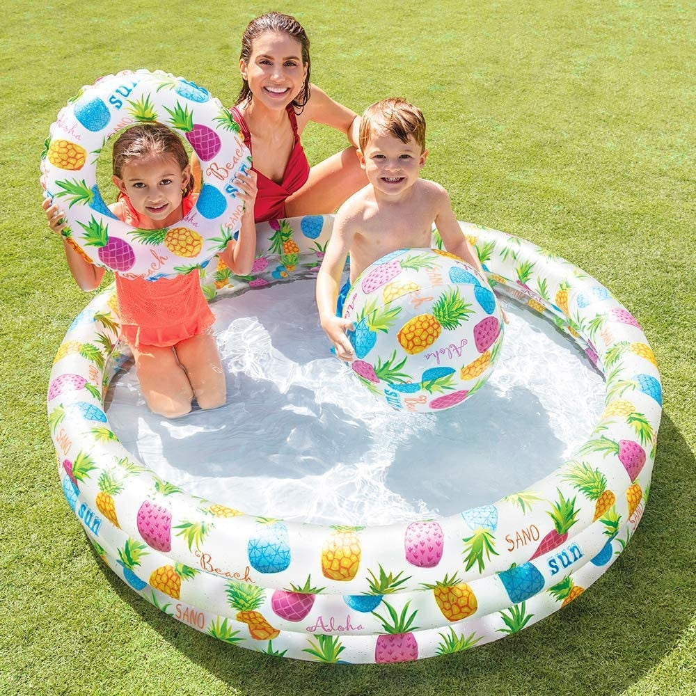 INTEX Pineapple Splash Pool Set (3-Pack) – Fun Inflatable Fruit Pools for Parties and Backyard Play - Image 4