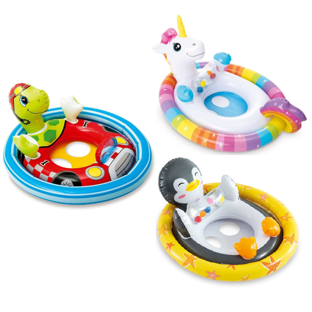 INTEX Sit 'N Float Inflatable Ride-On – Assorted Transparent Chair-Style Swim Float for Water Relaxing