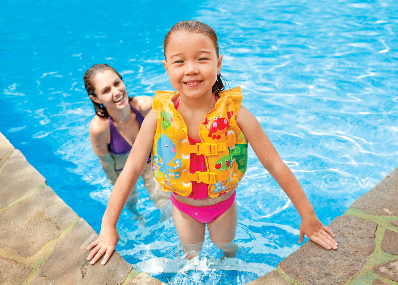 INTEX Inflatable Water Swim Vest – Bright Yellow Safety Buoyancy Aid with Two Adjustable Buckles - Image 2