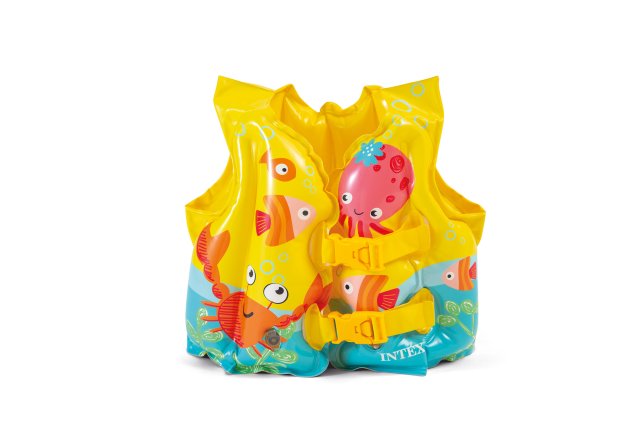 INTEX Inflatable Water Swim Vest – Bright Yellow Safety Buoyancy Aid with Two Adjustable Buckles