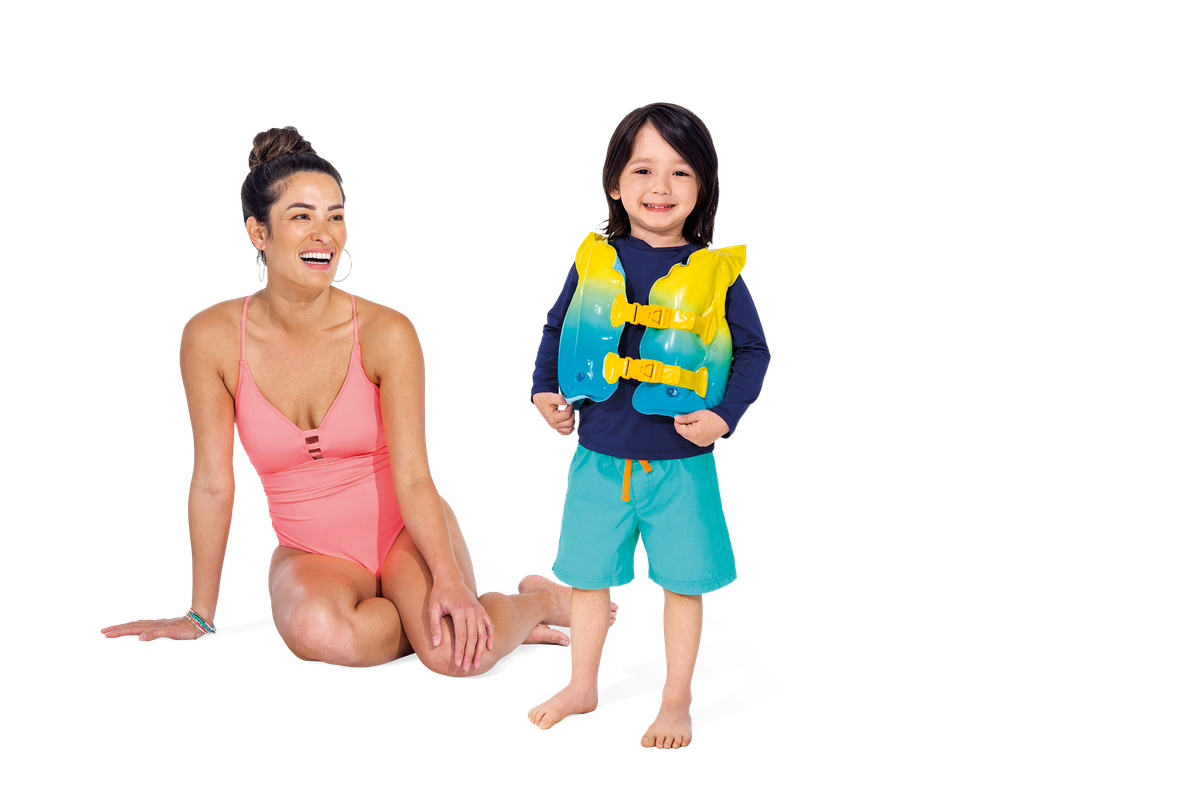 INTEX Kids Step 2 Swim Vest – High-Visibility Buoyancy Jacket with Inflatable Collar for Water Safety - Image 2