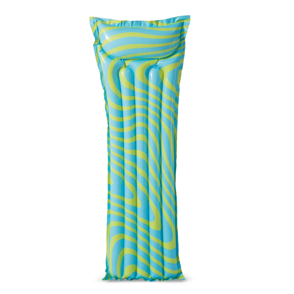 INTEX Razzle Dazzle Wave Mats (3-Pack) – Vibrant Neon Inflatable Pool Mattresses with Built-in Pillows - Image 3
