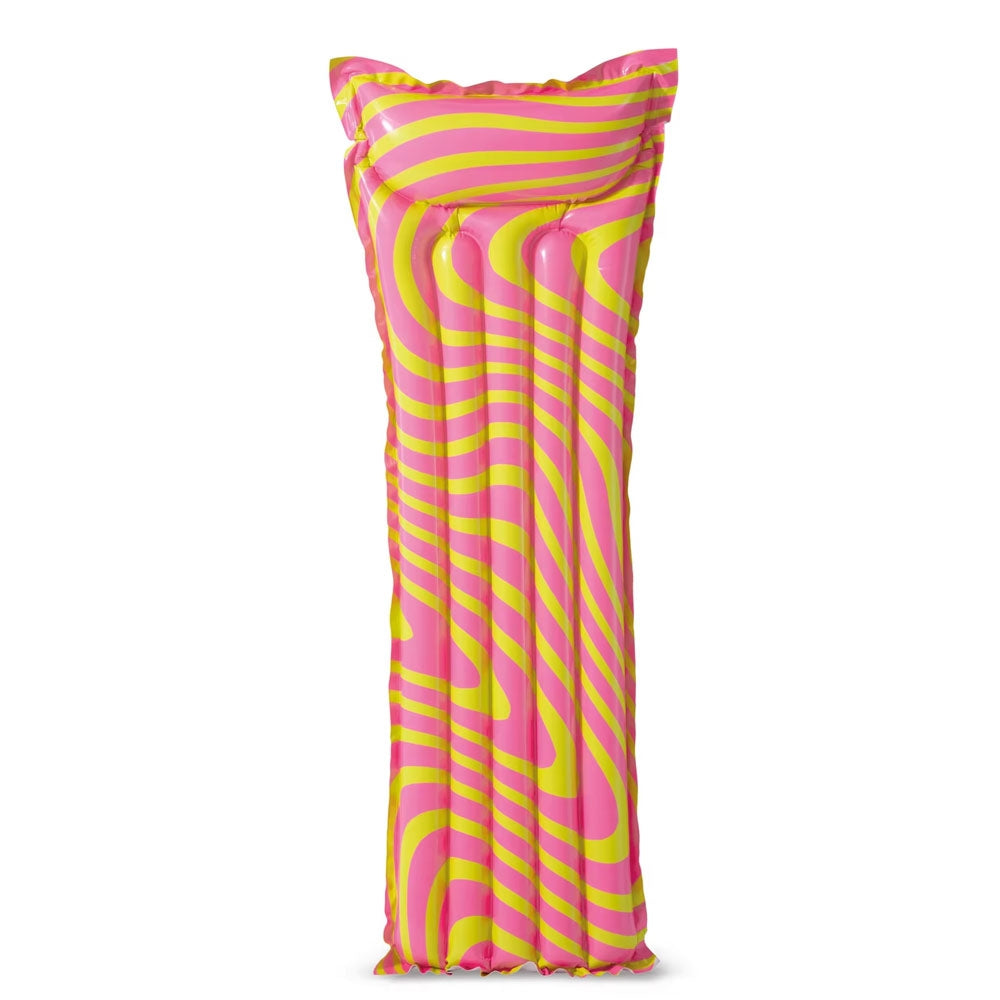 INTEX Razzle Dazzle Wave Mats (3-Pack) – Vibrant Neon Inflatable Pool Mattresses with Built-in Pillows - Image 4