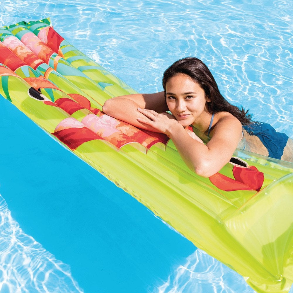 INTEX Transparent Fashion Air Mats (3-Pack) – Coil-Beam Support Inflatable Pool Mattresses in Assorted Colors - Image 4