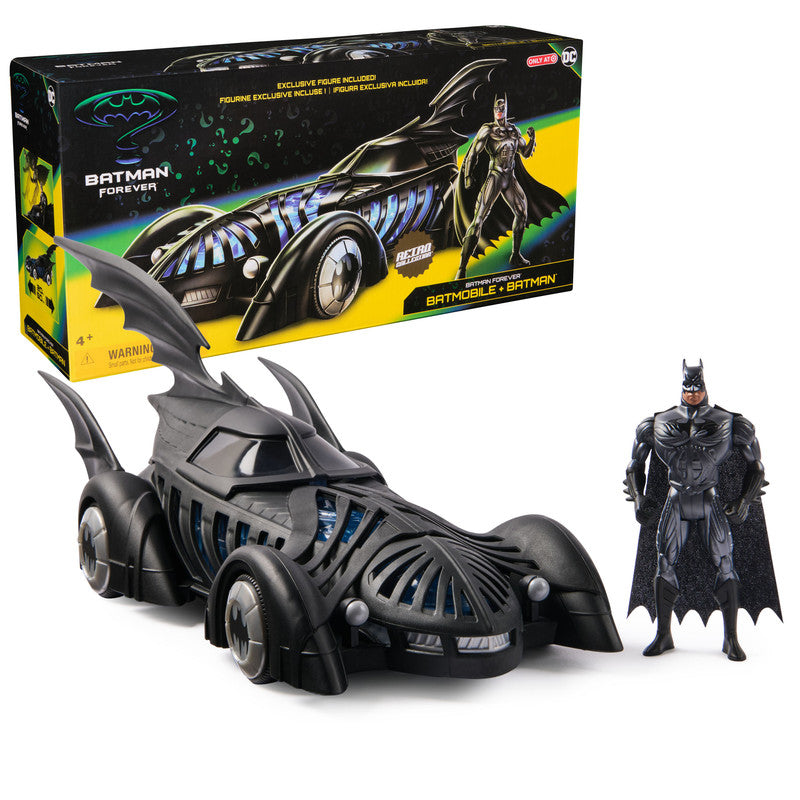 BATMAN BATMOBILE RETRO VEHICLE COLLECTION WITH 12INCH FIGURE