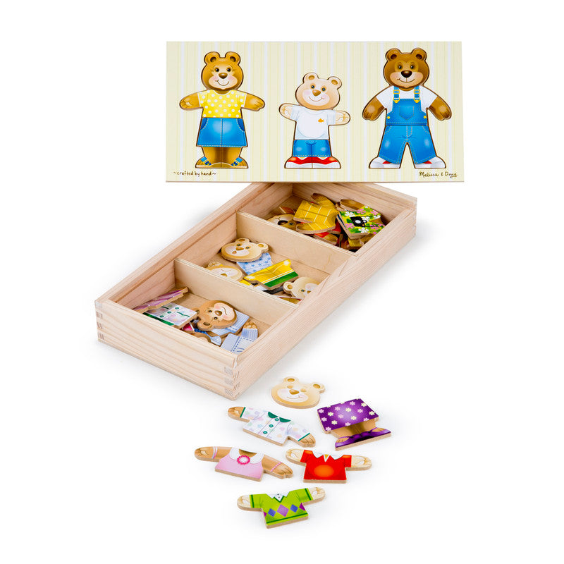SMD _MELISSA & DOUG _SPIN MASTER Wooden Bear Family Dress-Up Puzzle - Image 4