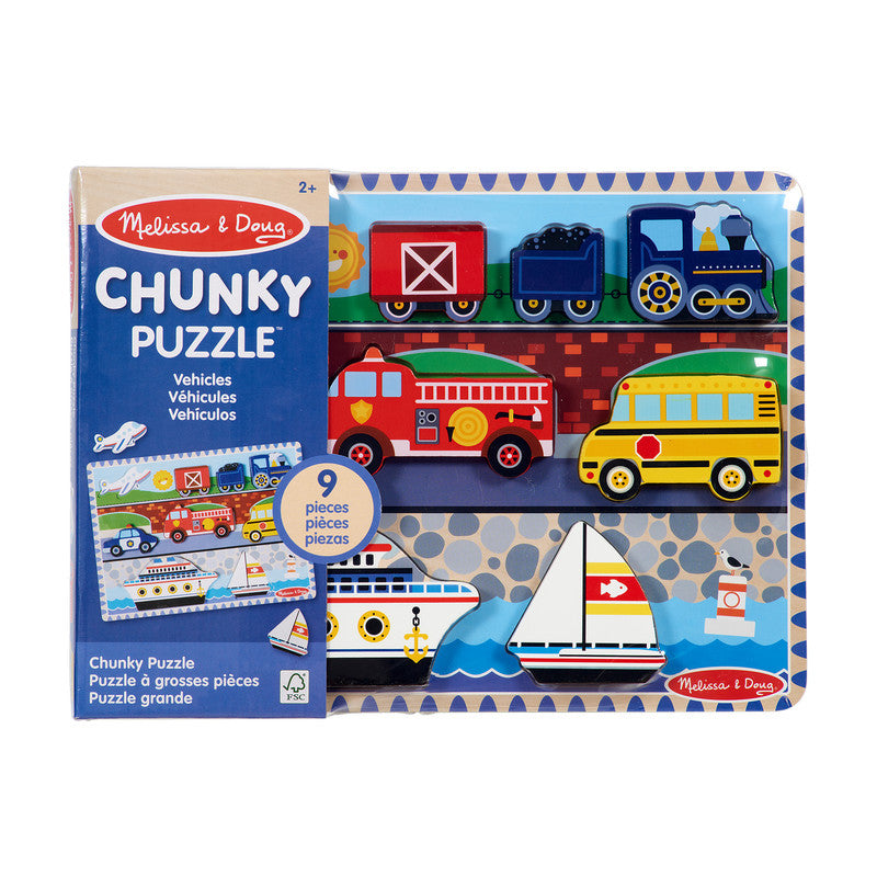 SMD _MELISSA & DOUG _SPIN MASTER Vehicle Chunky Puzzle