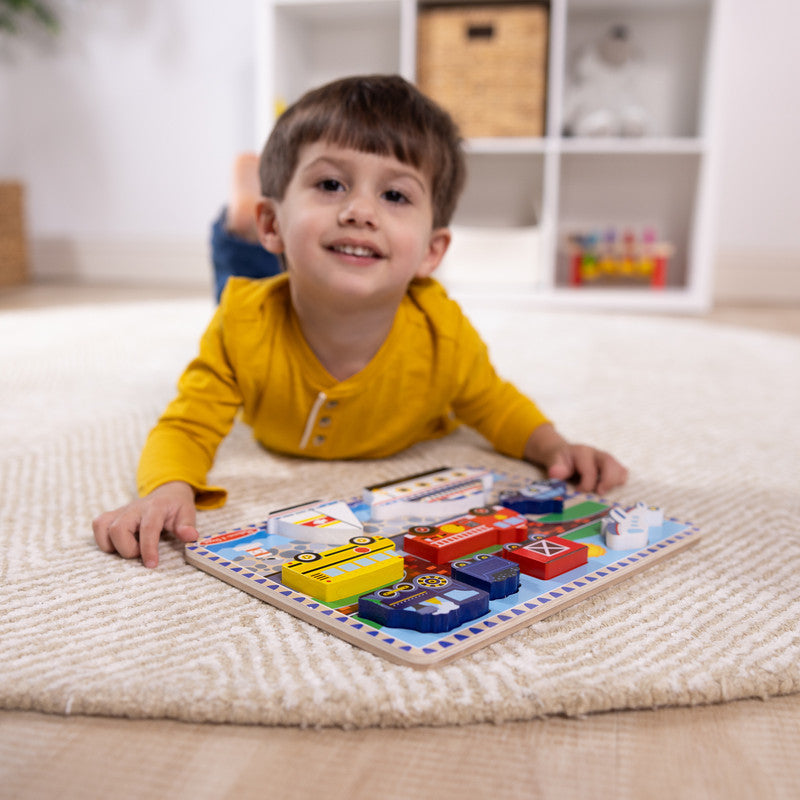 SMD _MELISSA & DOUG _SPIN MASTER Vehicle Chunky Puzzle - Image 5