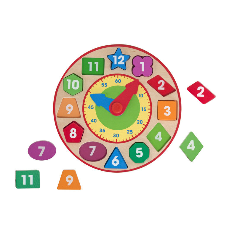 SPINMASTER Melissa & Doug Melissa & Doug Shape Sorting Clock - Wooden Educational Toy