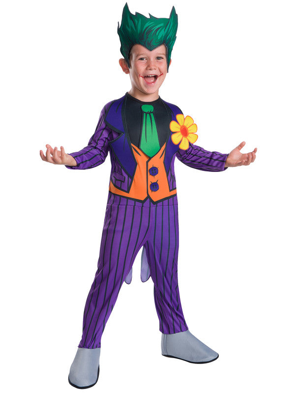  The Joker Classic Costume for Kids | DC Comics Villain Outfit with Jacket & Vest | Size Small (4-6 Years)