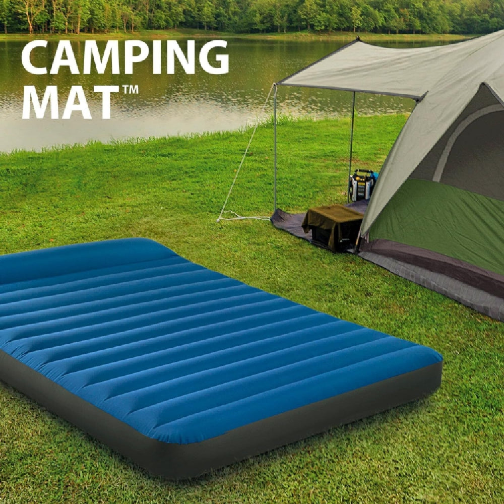 INTEX Twin Dura-Beam TPU Inflatable Camping Mat – Waterproof Sleeping Pad with Handheld Air Pump for Outdoors - Image 2