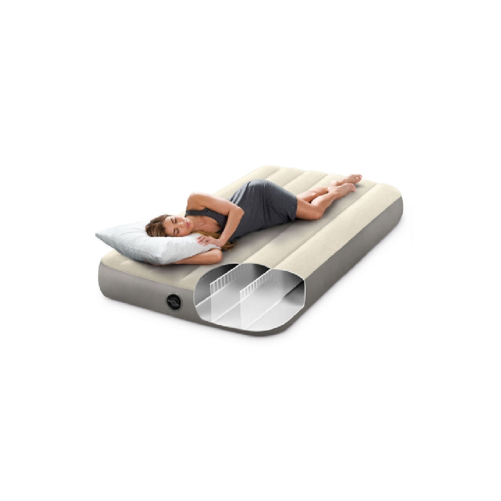 INTEX Twin Dura-Beam Single High Airbed – Compact Fiber-Tech Inflatable Mattress for Toddlers and Kids - Image 4