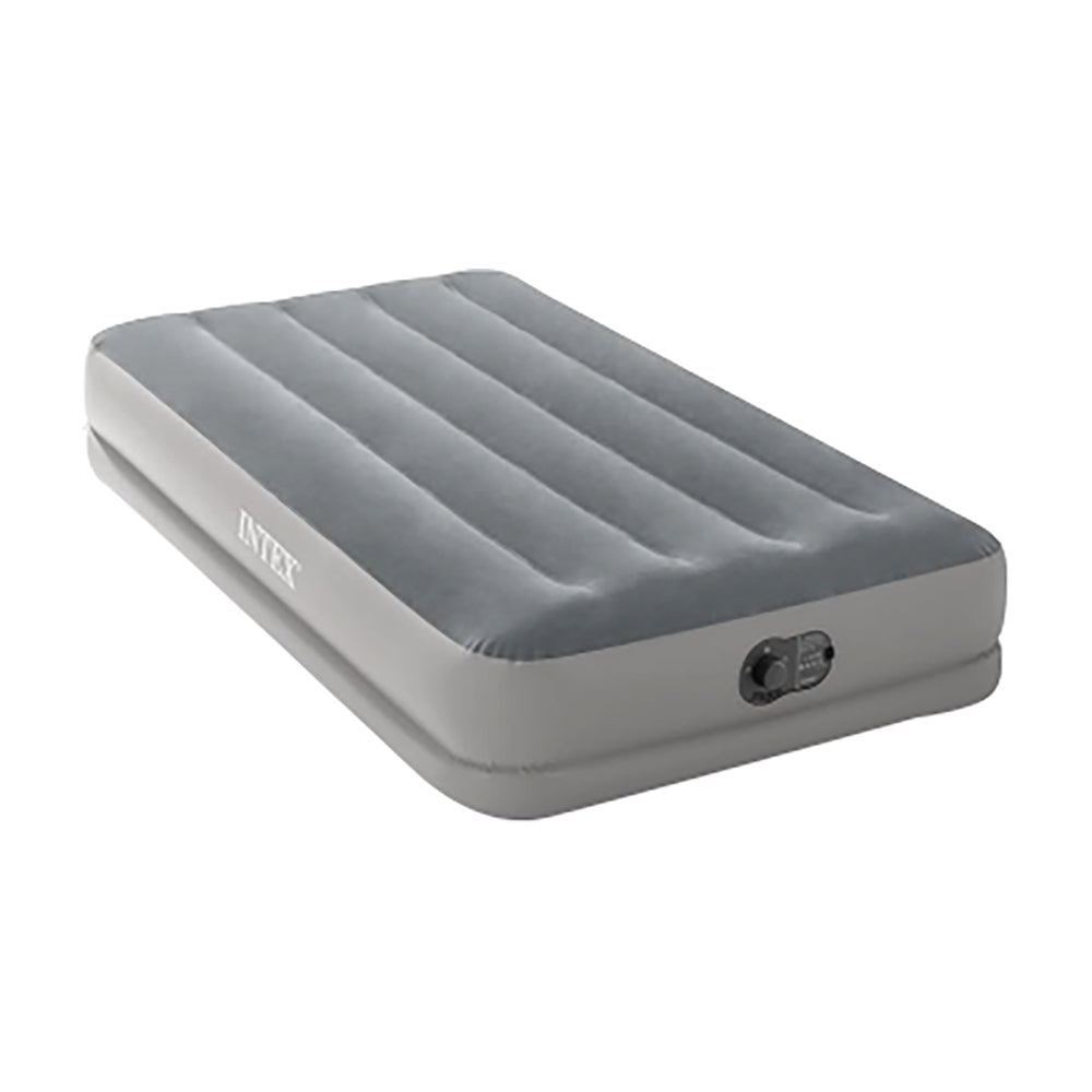 INTEX Twin Dura-Beam Prestige Airbed with FastFill USB Pump – Travel-Ready Inflatable Mattress for Indoors/Outdoors