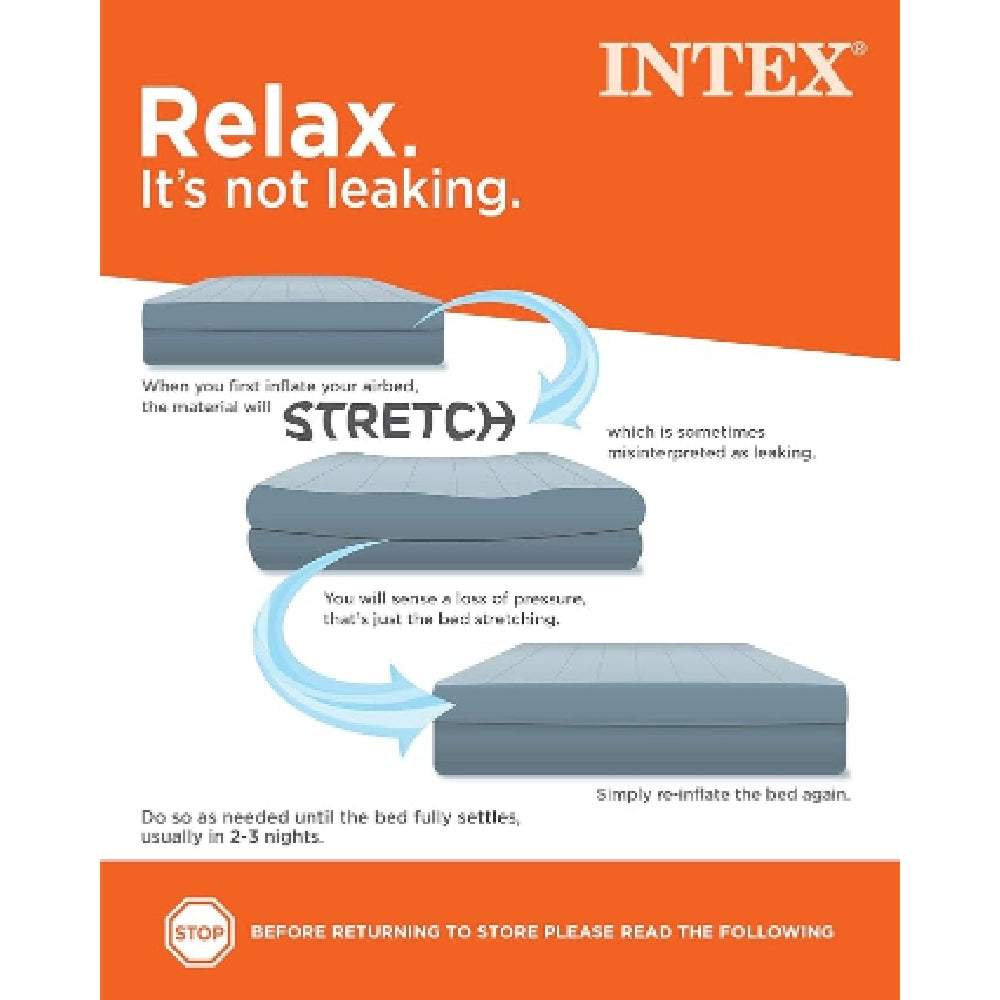 INTEX Twin Dura-Beam Prestige Airbed with FastFill USB Pump – Travel-Ready Inflatable Mattress for Indoors/Outdoors - Image 5