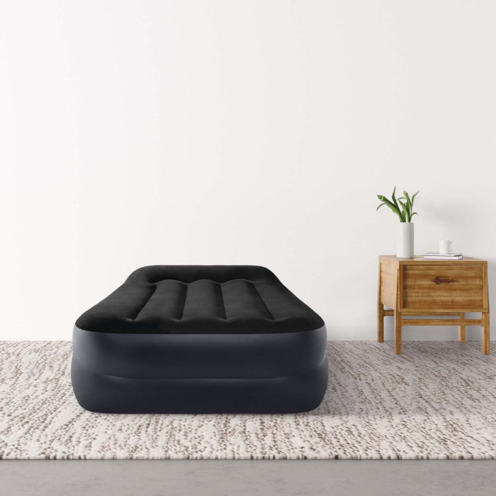 INTEX Twin Pillow Rest Raised Airbed – 16.5in High Fiber-Tech Inflatable Guest Bed with Built-in Pump - Image 6