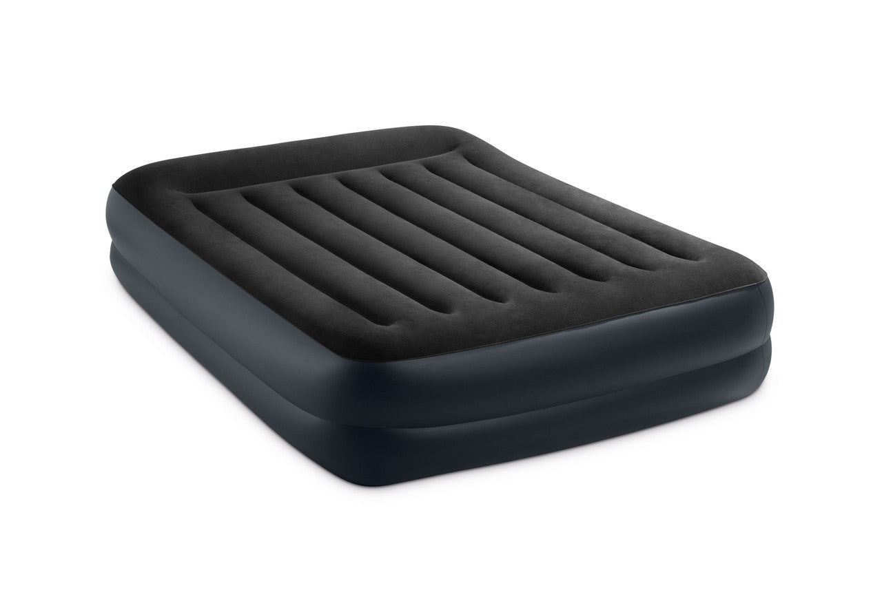 INTEX Dura-Beam Plus Pillow Rest Air Mattress – Queen Size 16.5in High Inflatable Bed with Built-in Pump