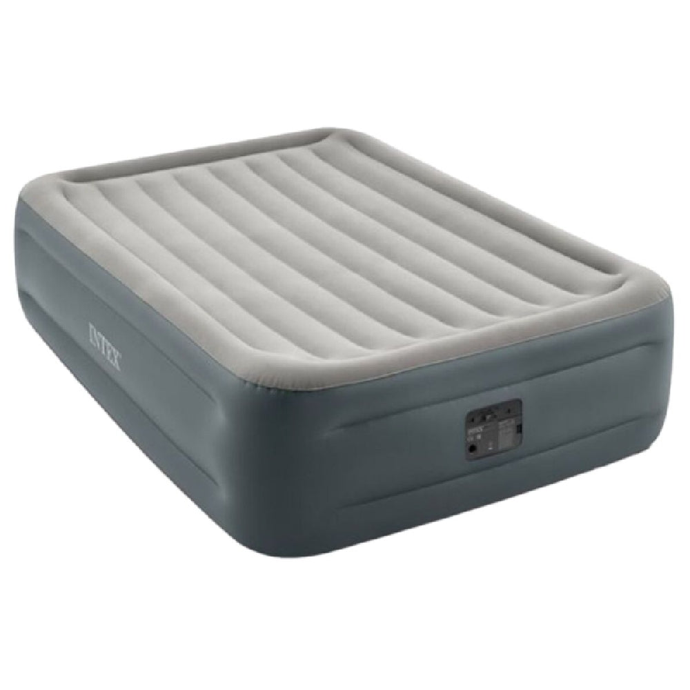INTEX Queen Essential Rest Raised Airbed – Dura-Beam 18in Inflatable Mattress with Built-in High-Power Pump - Image 2