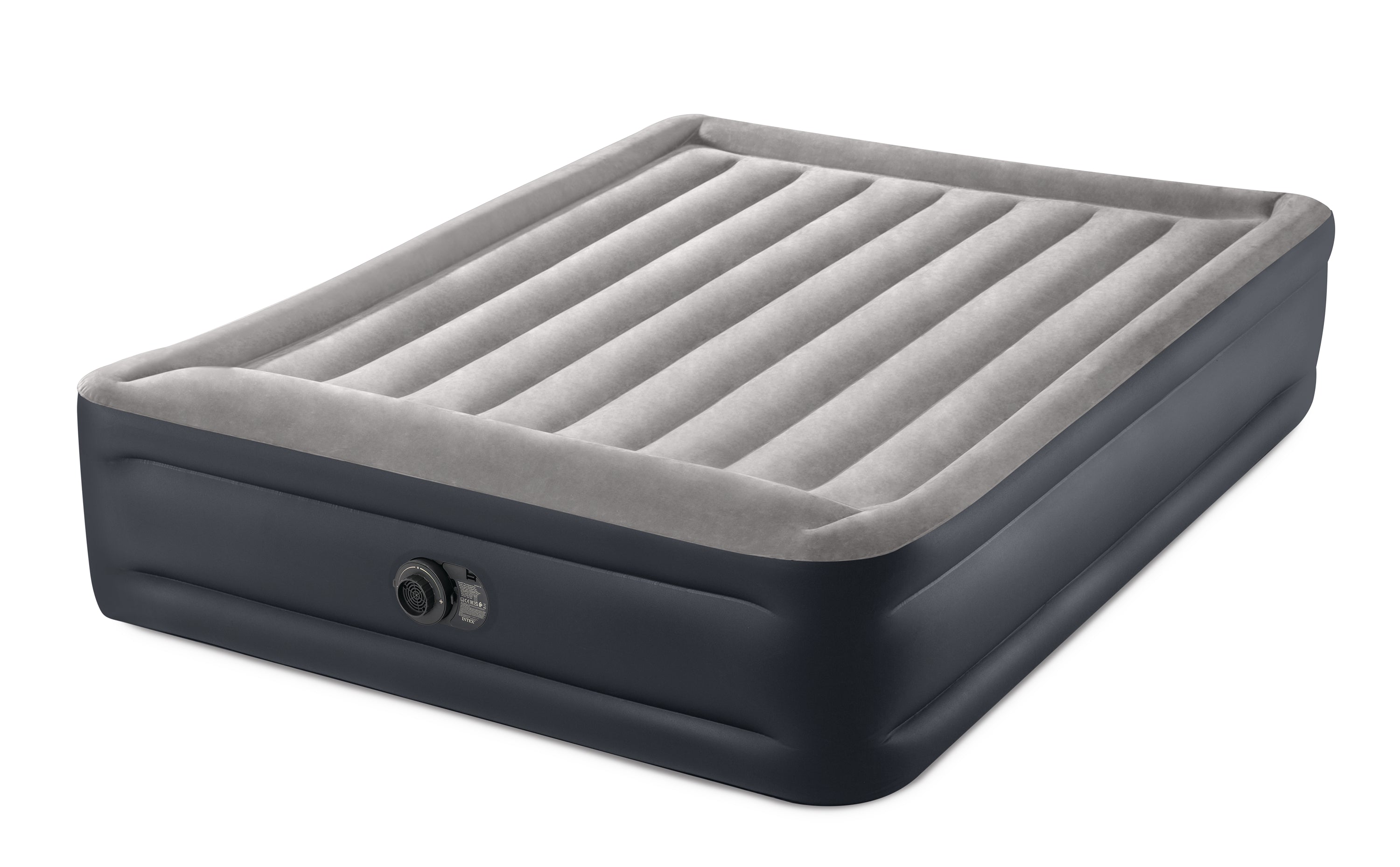 INTEX Queen Deluxe 16.5 in Pillow Rest Airbed With Fiber-Tech BIP