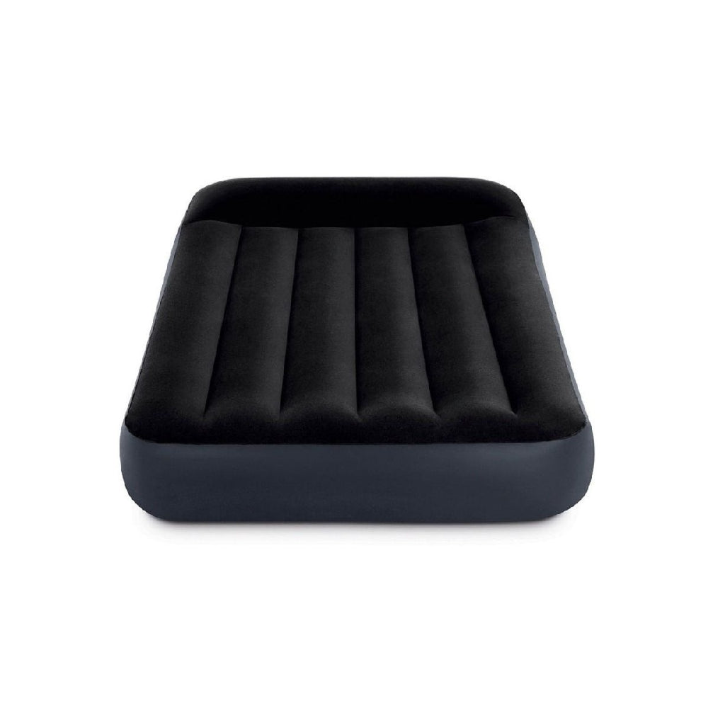 INTEX Twin Pillow Rest Classic Airbed – Durable Fiber-Tech 10in Inflatable Mattress with Built-in Electric Pump