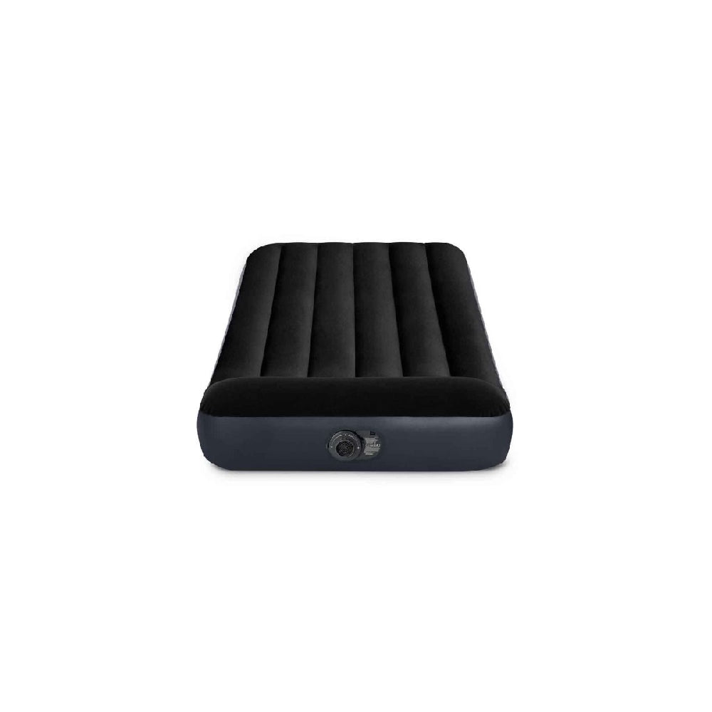 INTEX Twin Pillow Rest Classic Airbed – Durable Fiber-Tech 10in Inflatable Mattress with Built-in Electric Pump - Image 2